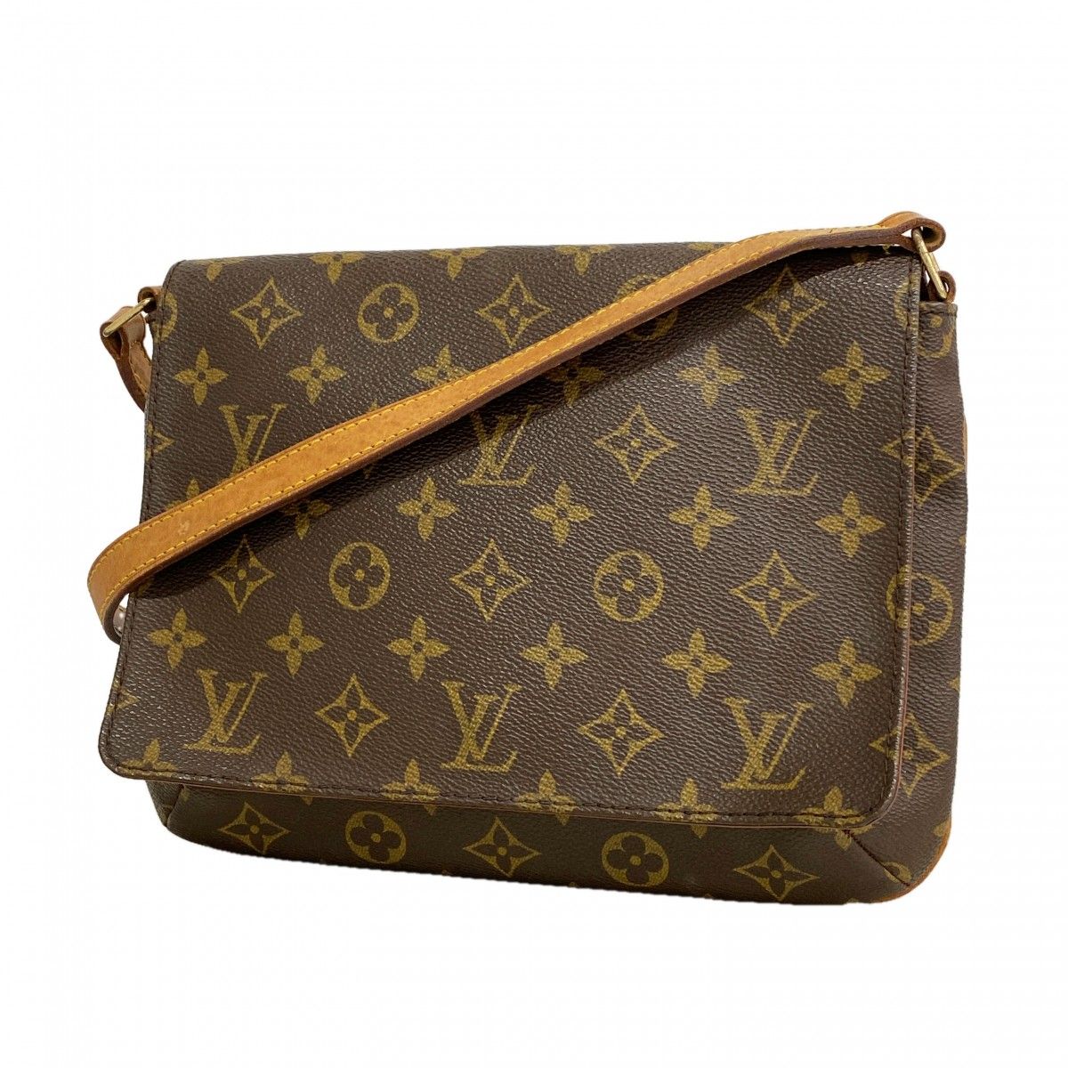 Louis Vuitton Shoulder Bag Monogram Musette Tango Short Strap Brown