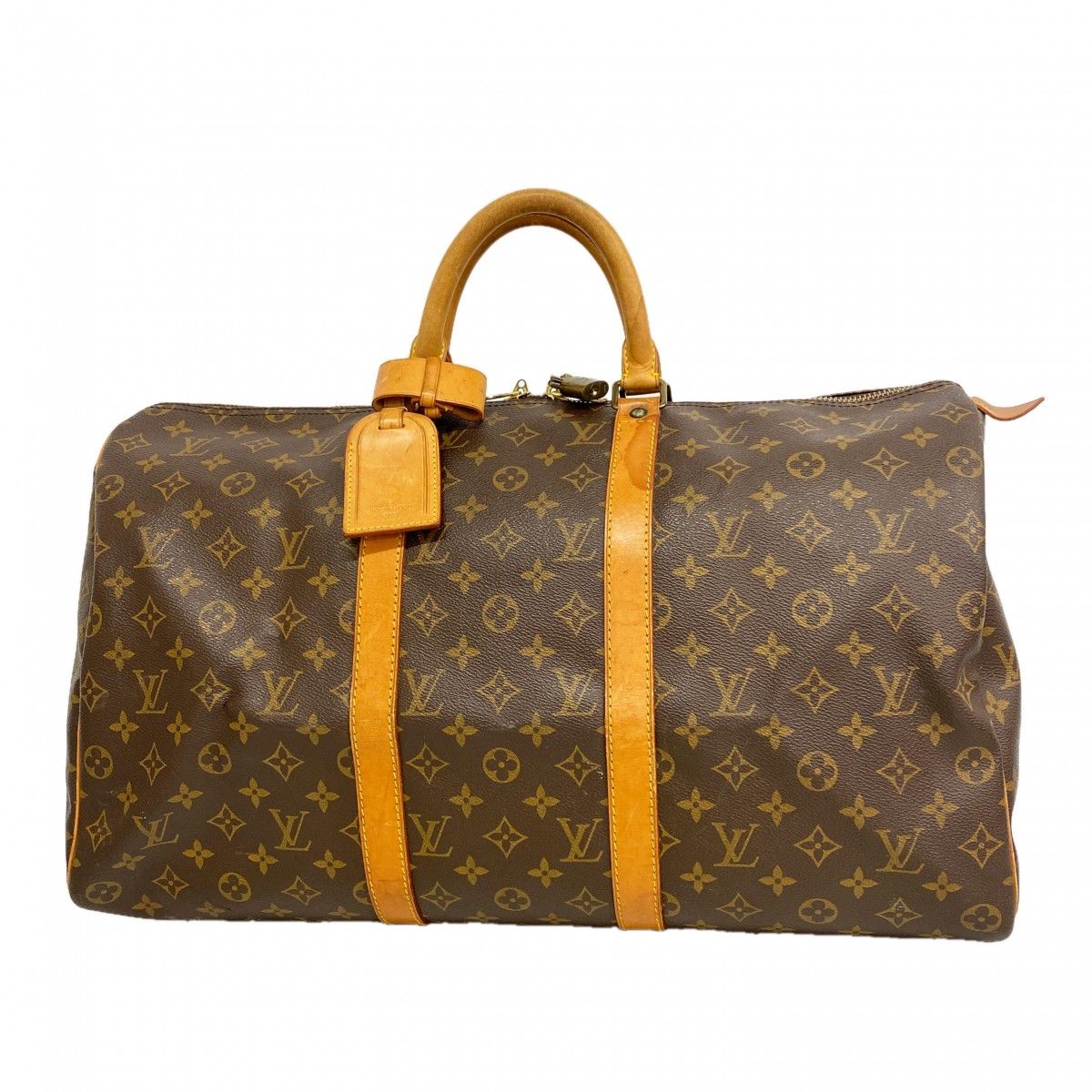 Louis Vuitton Boston Bag Monogram Keepall 50 Brown