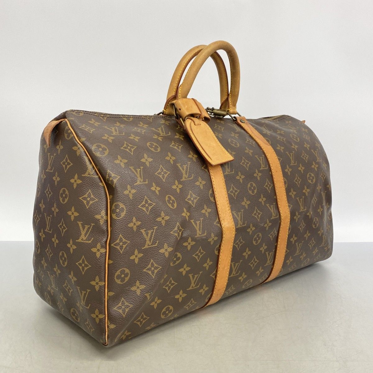 Louis Vuitton Boston Bag Monogram Keepall 50 Brown — view 2