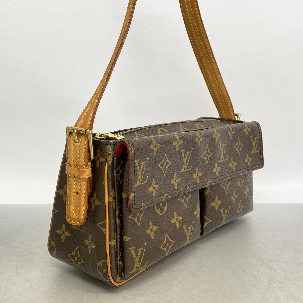 Louis Vuitton Shoulder Bag Monogram Viva Cite MM Brown — view 2