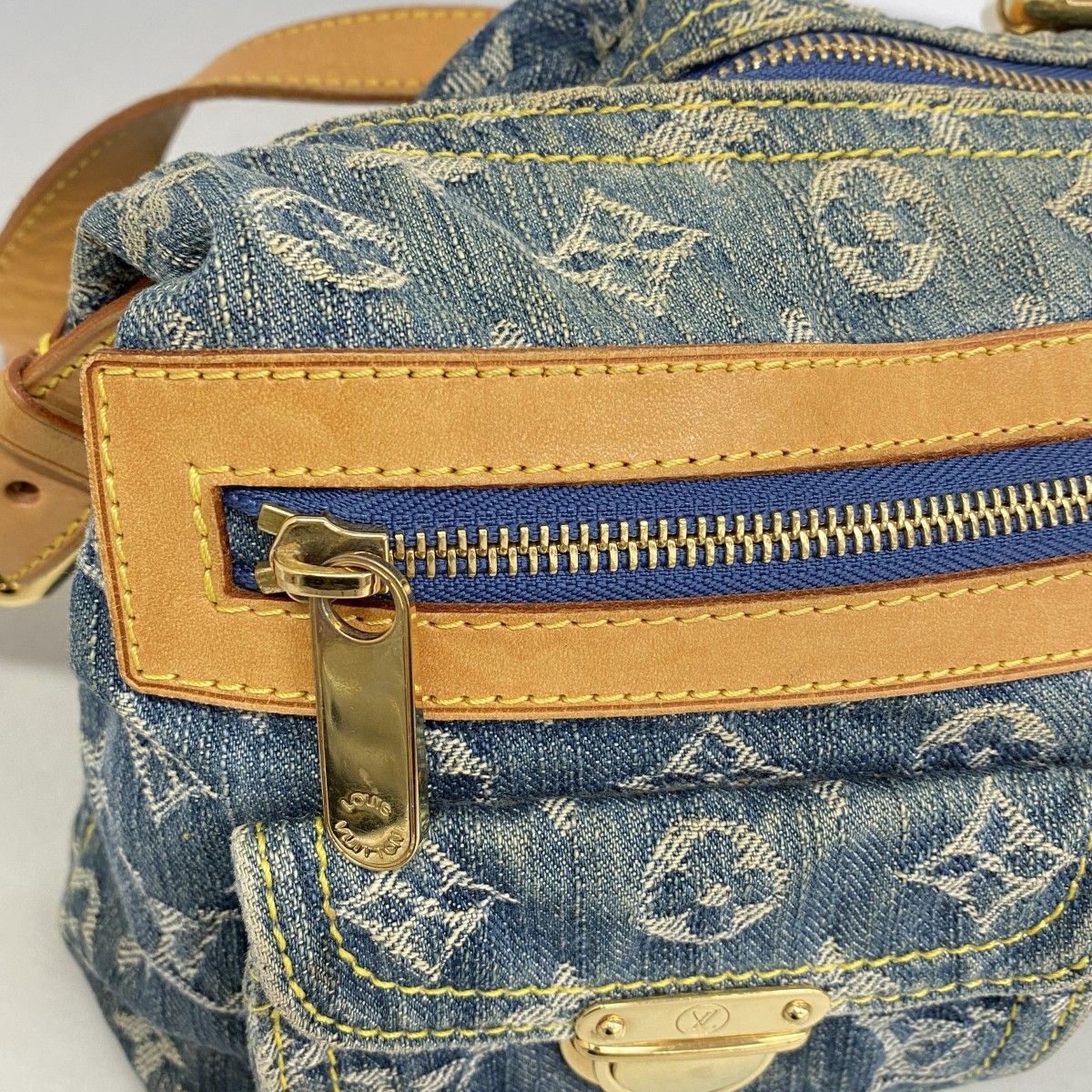 Louis Vuitton Handbag Monogram Denim PM Blue 2-Way — view 7