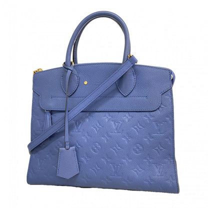 Louis Vuitton Handbag Monogram Empreinte Pont Neuf MM Denim 2-Way