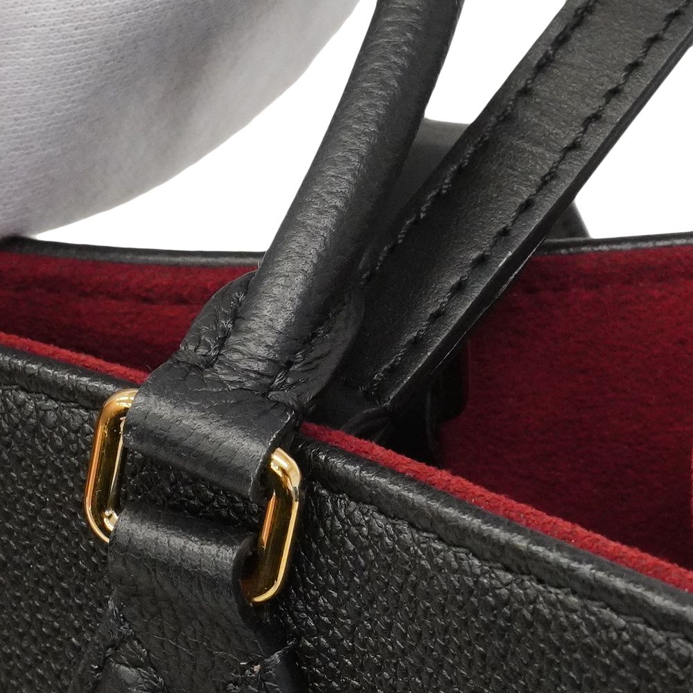 Louis Vuitton Tote Monogram Empreinte Bicolor On The Go MM Black Beige 2-Way — view 8