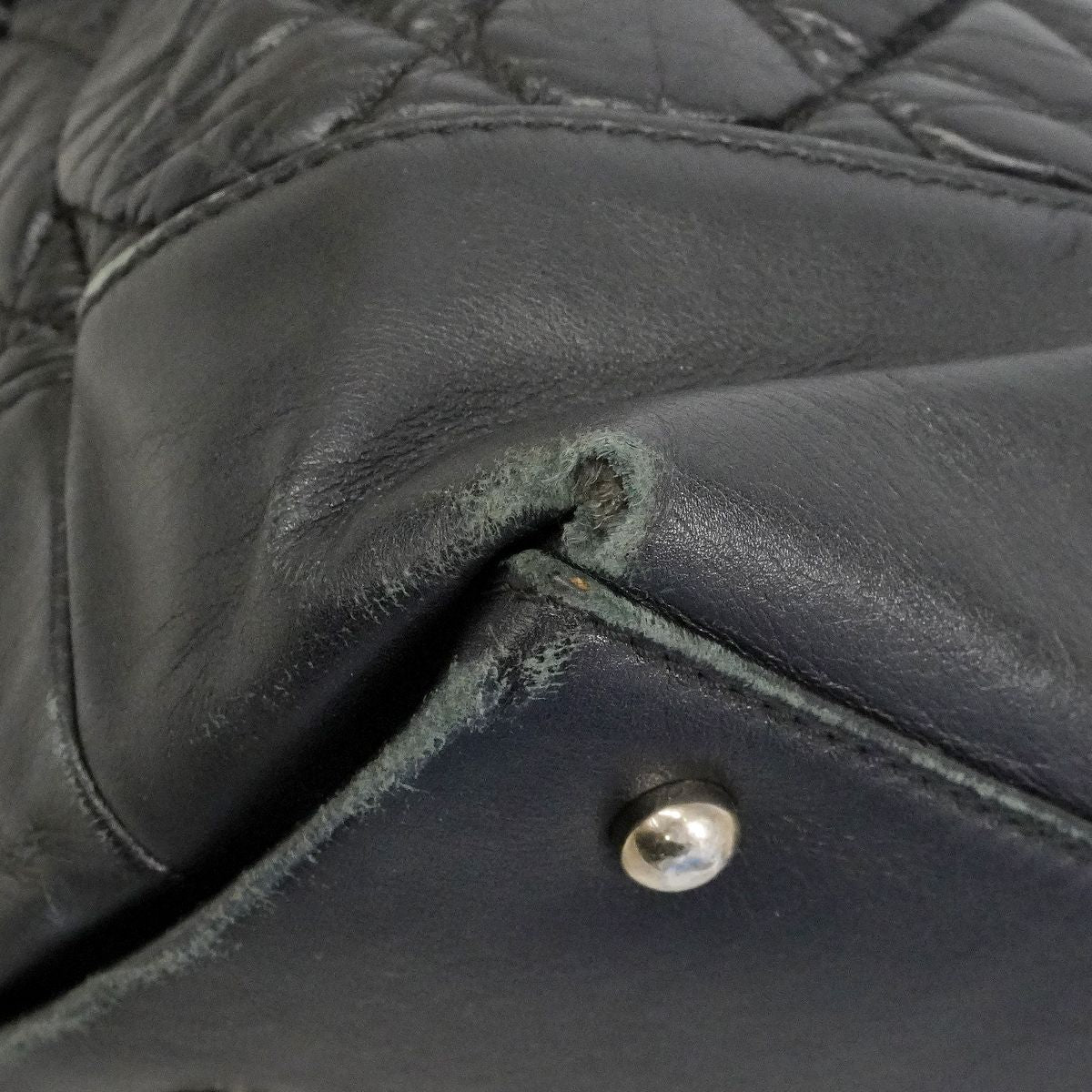 Chanel Handbag Quilted Leather Black Silver 2-Way — view 6