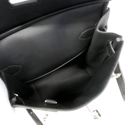 Hermes Belt Bag Kelly Hac a Dos PM Swift Toile Officier Black Silver — view 4