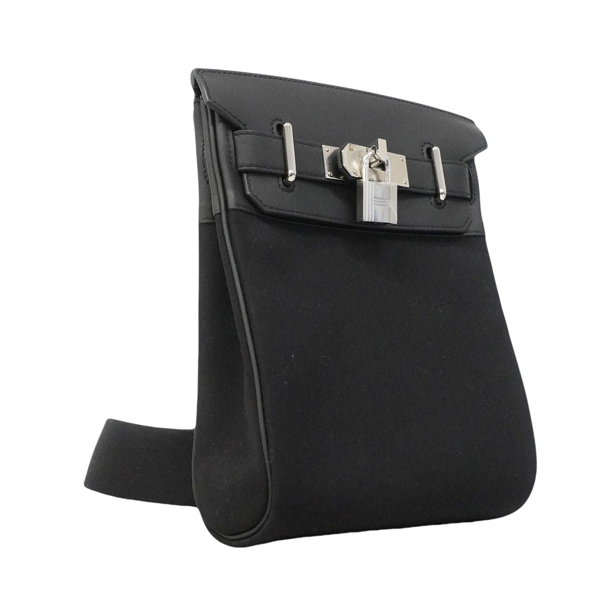 Hermes Belt Bag Kelly Hac a Dos PM Swift Toile Officier Black Silver — view 2