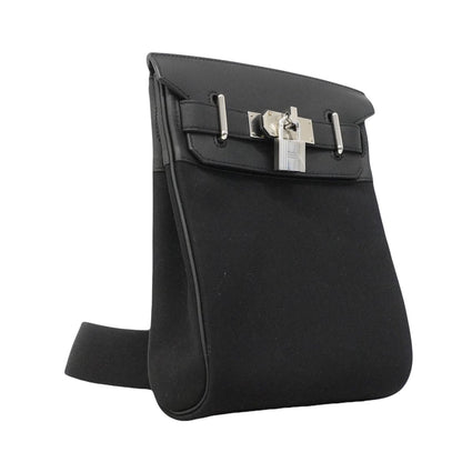 Hermes Belt Bag Kelly Hac a Dos PM Swift Toile Officier Black Silver — view 2