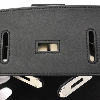 Hermes Belt Bag Kelly Hac a Dos PM Swift Toile Officier Black Silver — view 6