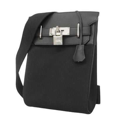 Hermes Belt Bag Kelly Hac a Dos PM Swift Toile Officier Black Silver