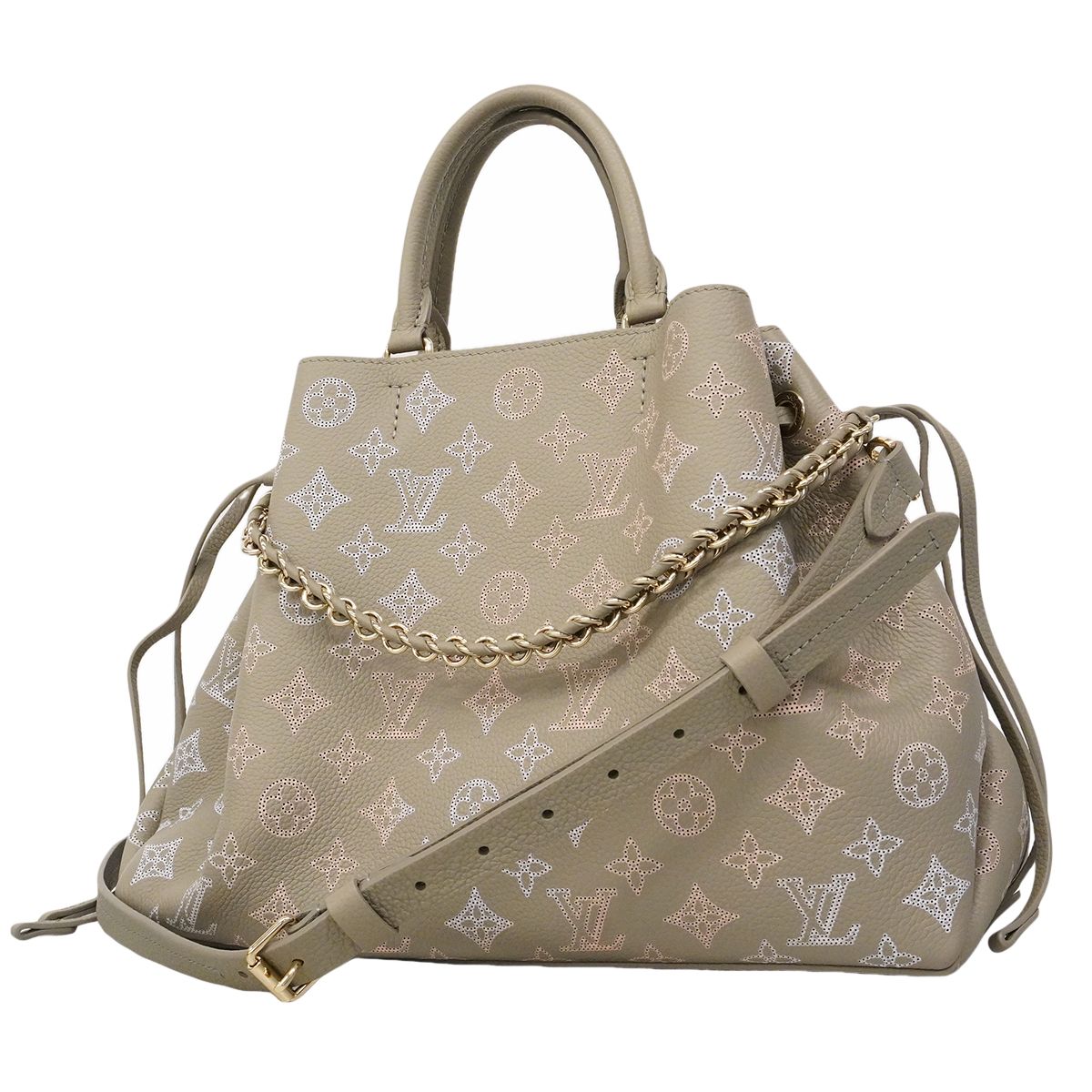 Louis Vuitton Handbag Mahina light Bellatote Gray 2-Way