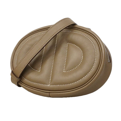 Hermes Shoulder Bag in the Loop Swift Etoupe Silver
