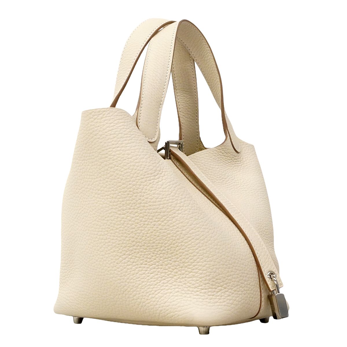Hermes Handbag Picotin Lock PM Taurillon Clemence Cles Silver — view 2