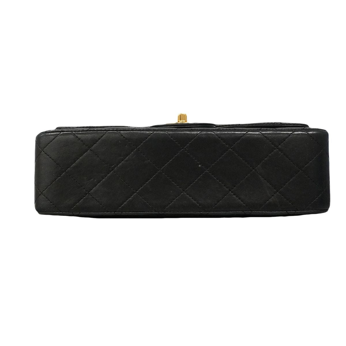 Chanel Shoulder Bag Quilted Lambskin Black Gold — view 3