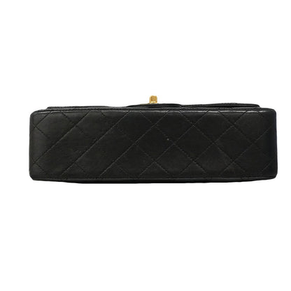 Chanel Shoulder Bag Quilted Lambskin Black Gold — view 3