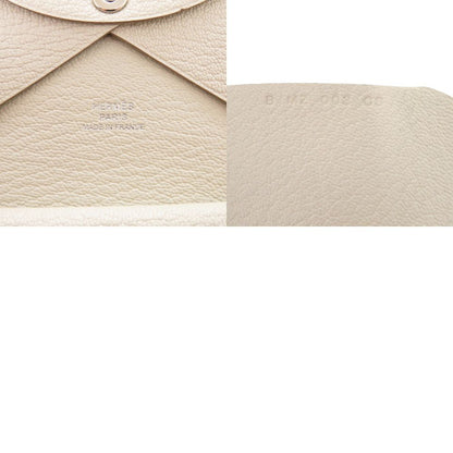 Hermes Calvi Duo Chevre Mushroom Card Case White — view 8