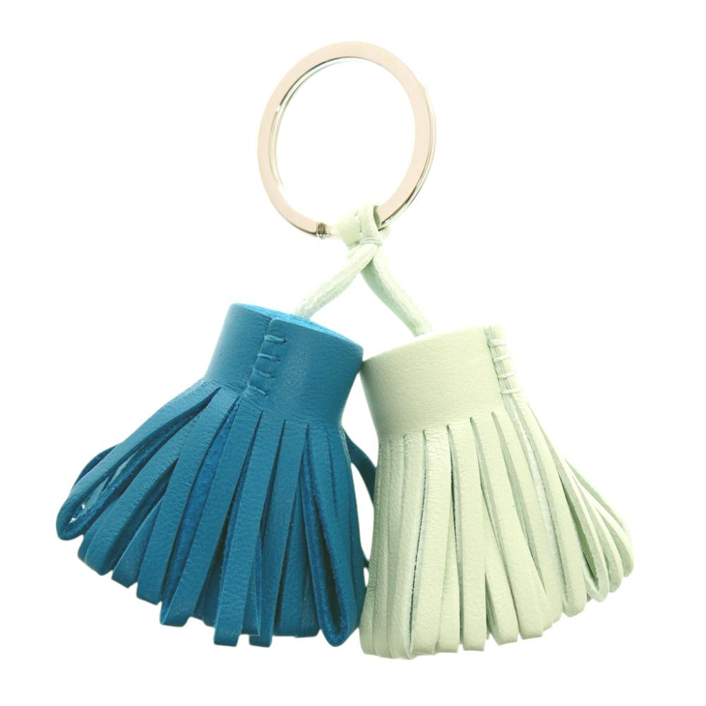Hermes Carmen Unodos Anyomiro Vert Fizz Key Holder Blue — view 3