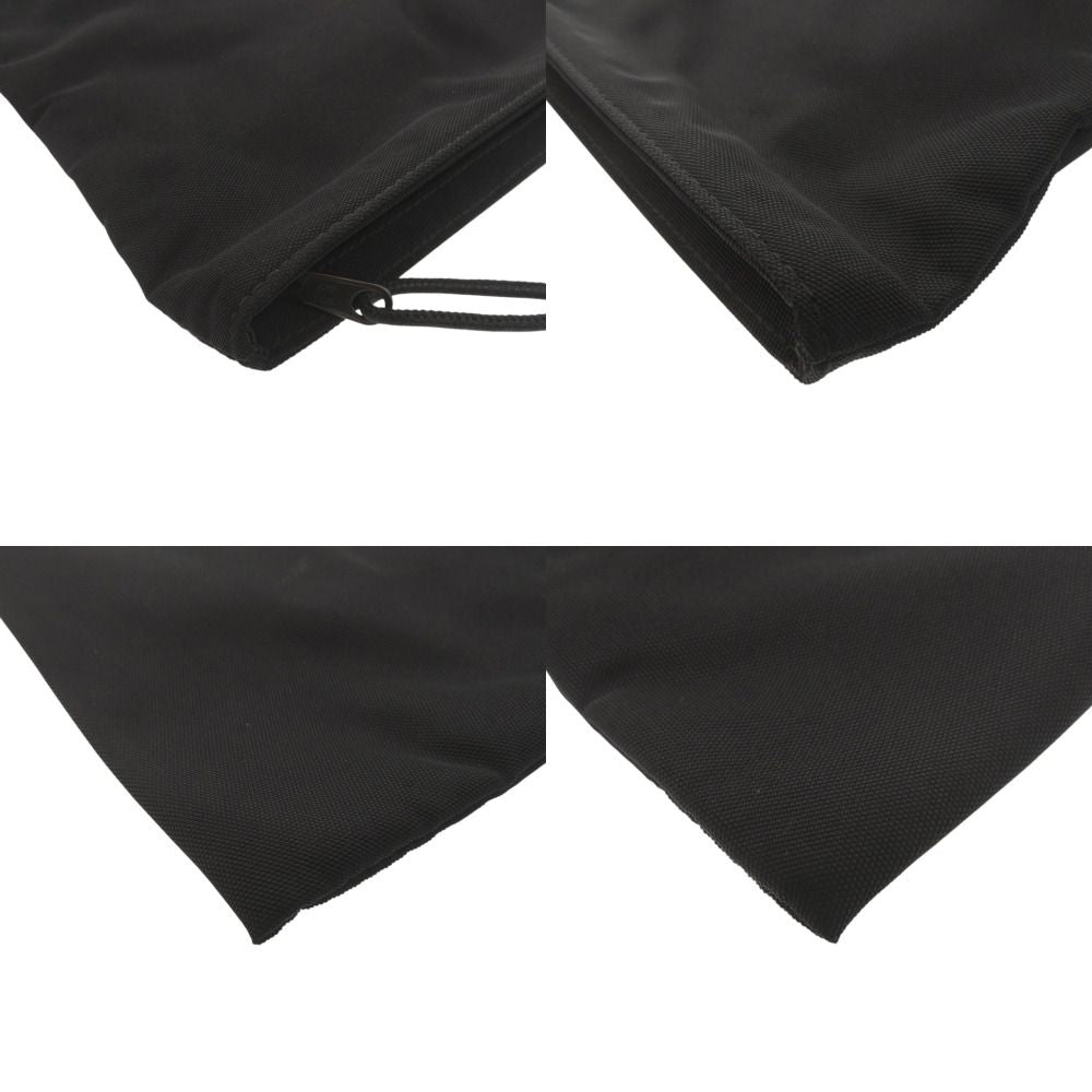 Balenciaga Logo Nylon Black Pouch Clutch — view 3