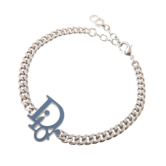 Dior Logo Bracelet Metal Blue Silver