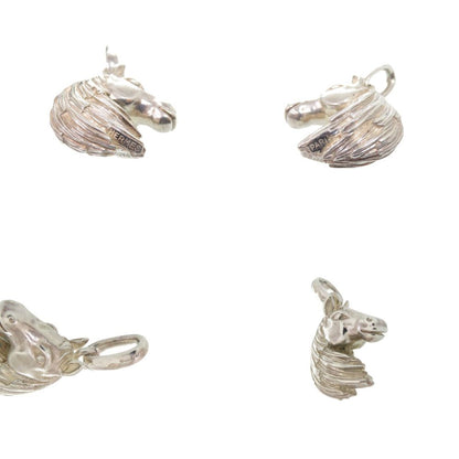 Hermes Cheval Horse Charm Pendant Silver — view 3