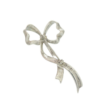 Tiffany & Co Ribbon Brooch 925 Sterling Silver — view 2