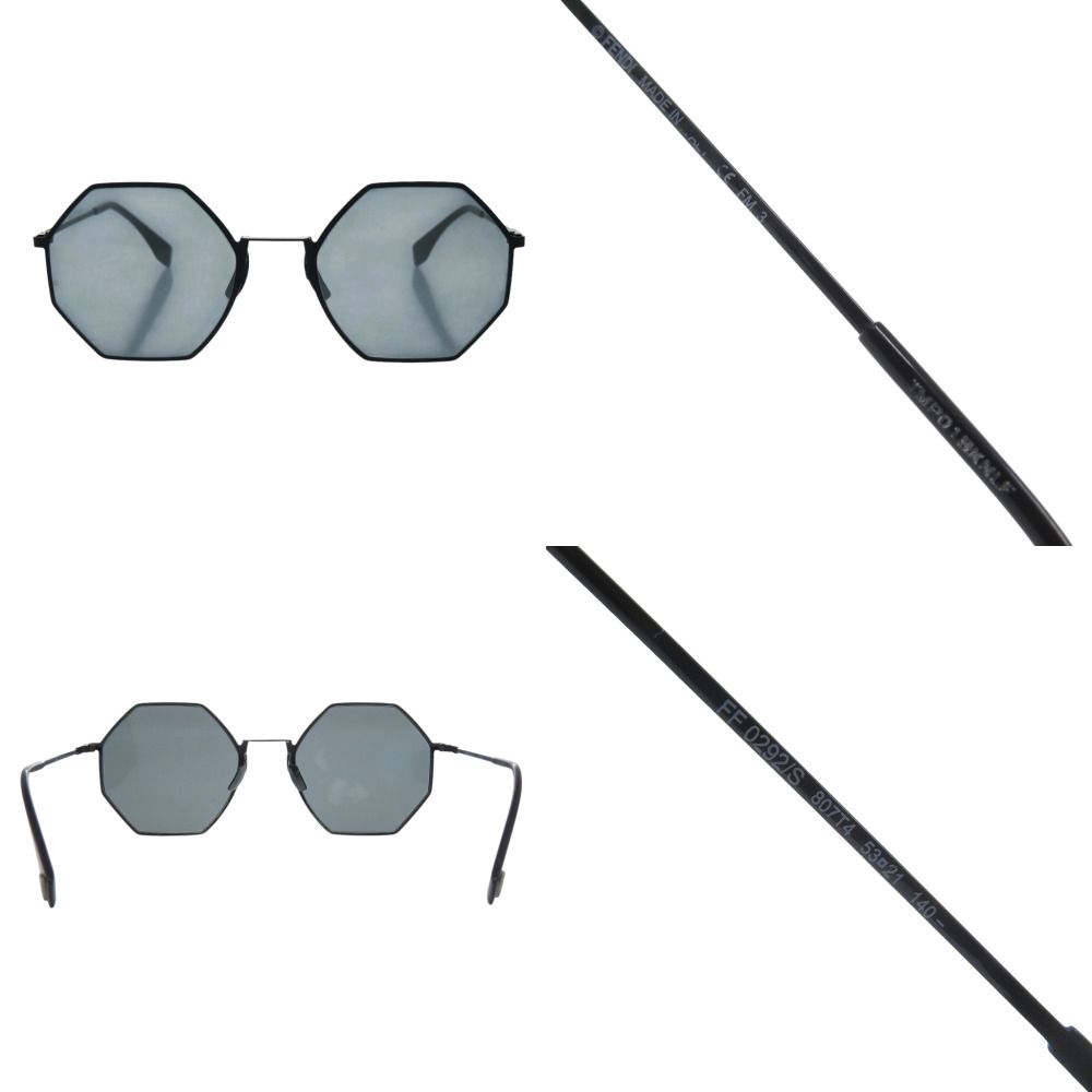 Fendi Octagon Mirror Lens S Metal Black Sunglasses Eyewear — view 5