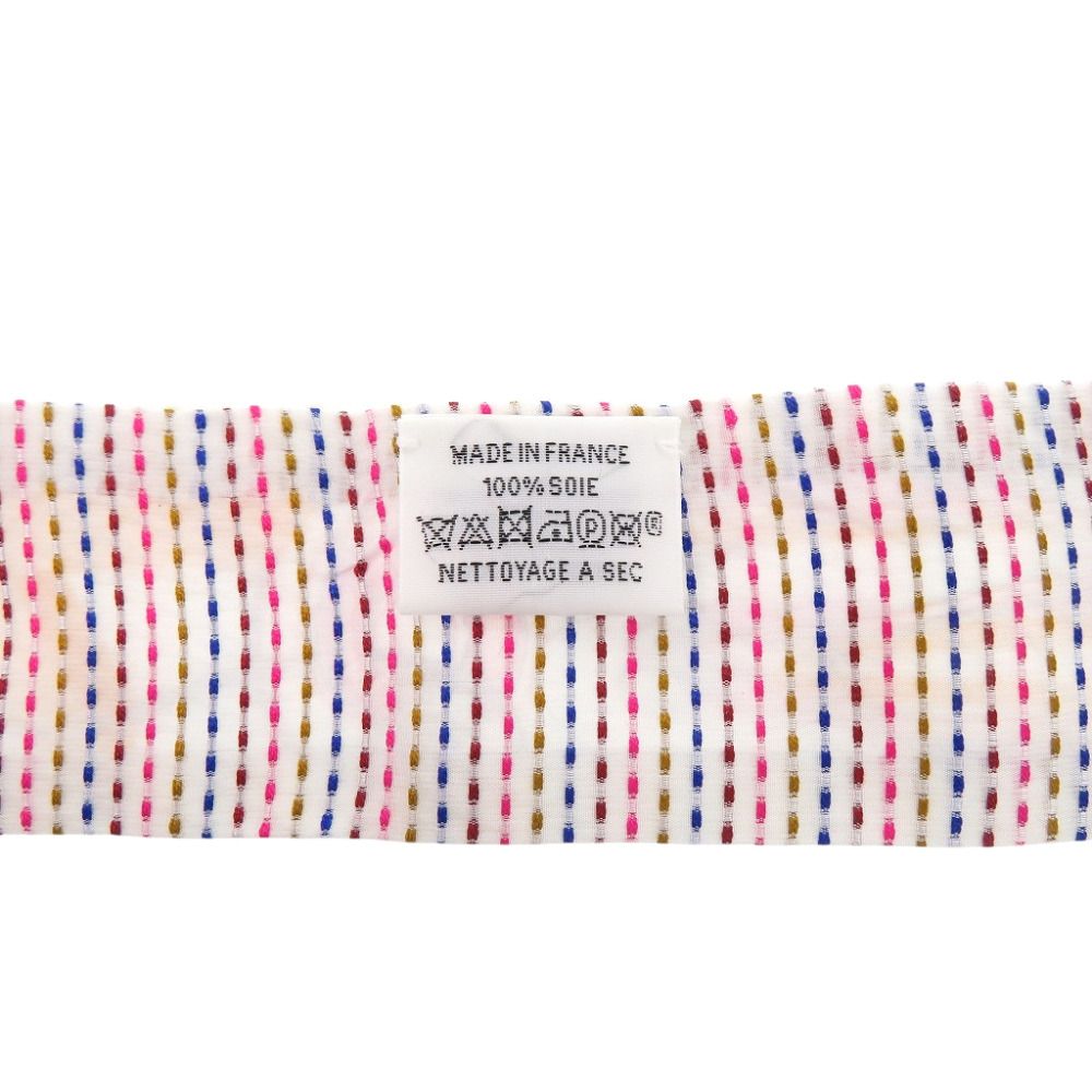 Hermes Twilly Chevalo Scope Neon Scarf Silk Blanc — view 4