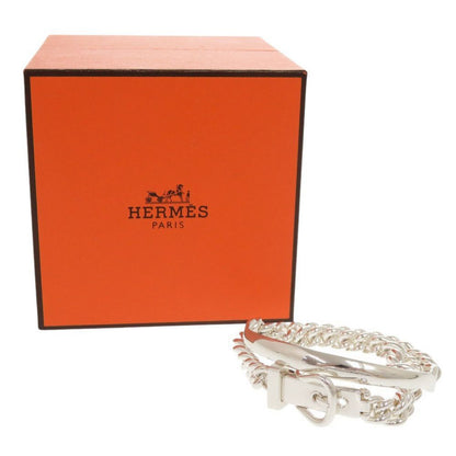 Hermes Boucles Sellier Inflexible Double Tour 14 925 Sterling Silver Bracelet — view 2