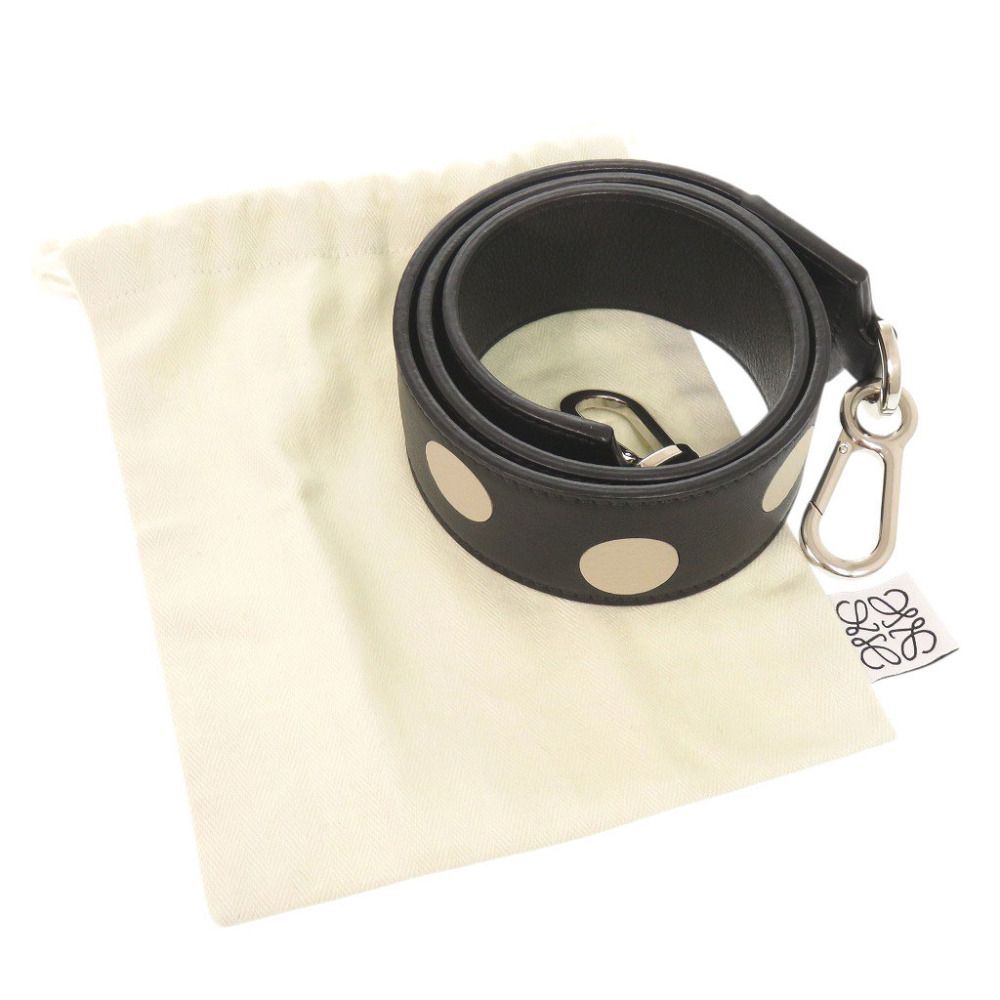 Loewe Dot Pattern Leather Black Shoulder Strap — view 2