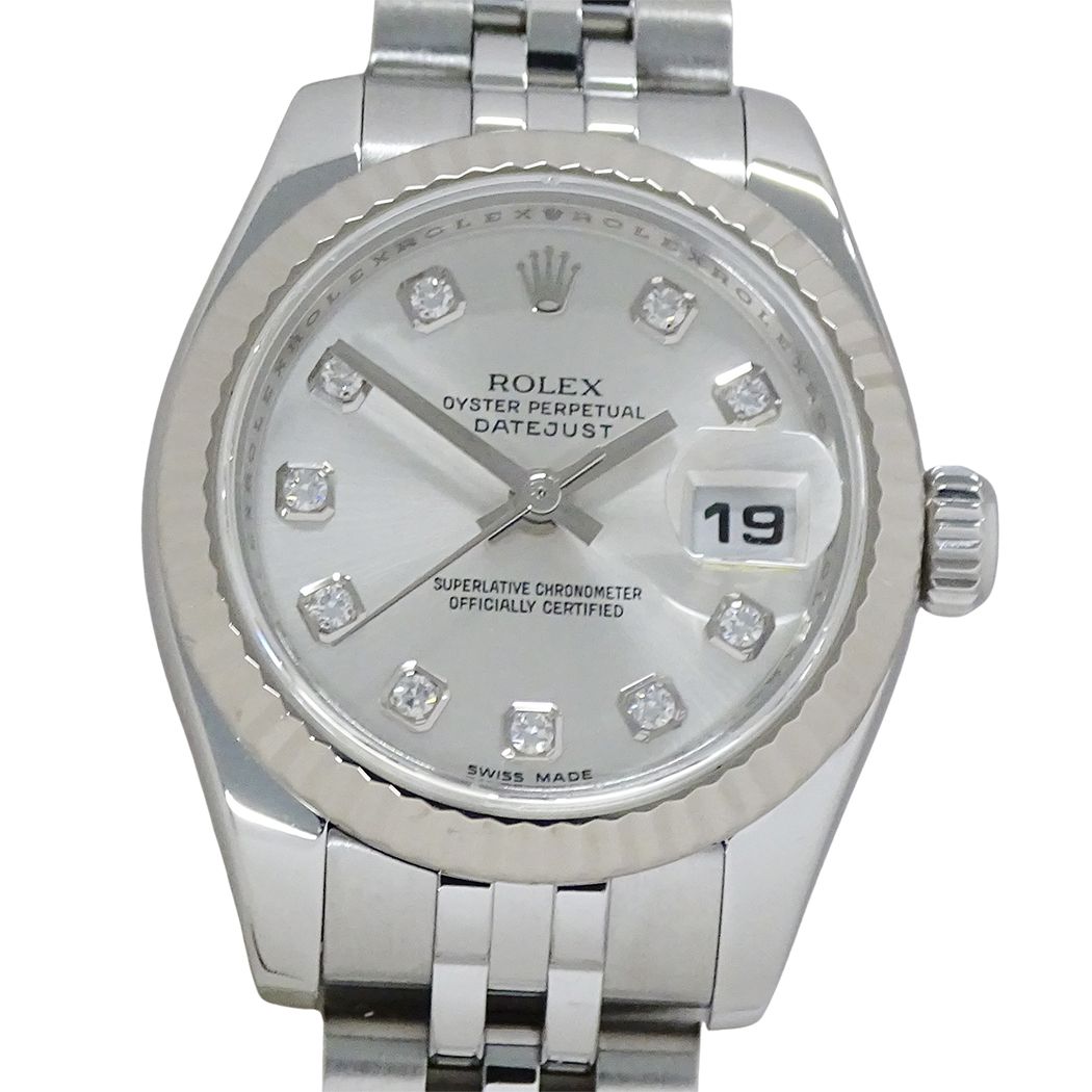 Rolex Datejust Watch Diamond Automatic Stainless SS White Gold WG — view 2