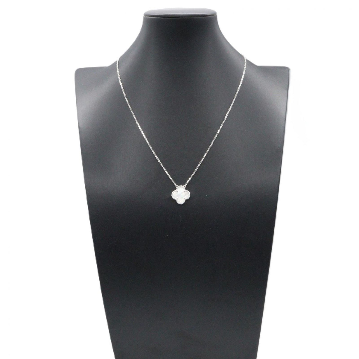 Van Cleef & Arpels Necklace Vintage Alhambra Mother of Pearl 18K White Gold — view 6