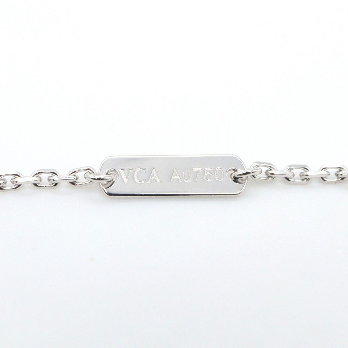 Van Cleef & Arpels Necklace Vintage Alhambra Mother of Pearl 18K White Gold — view 3