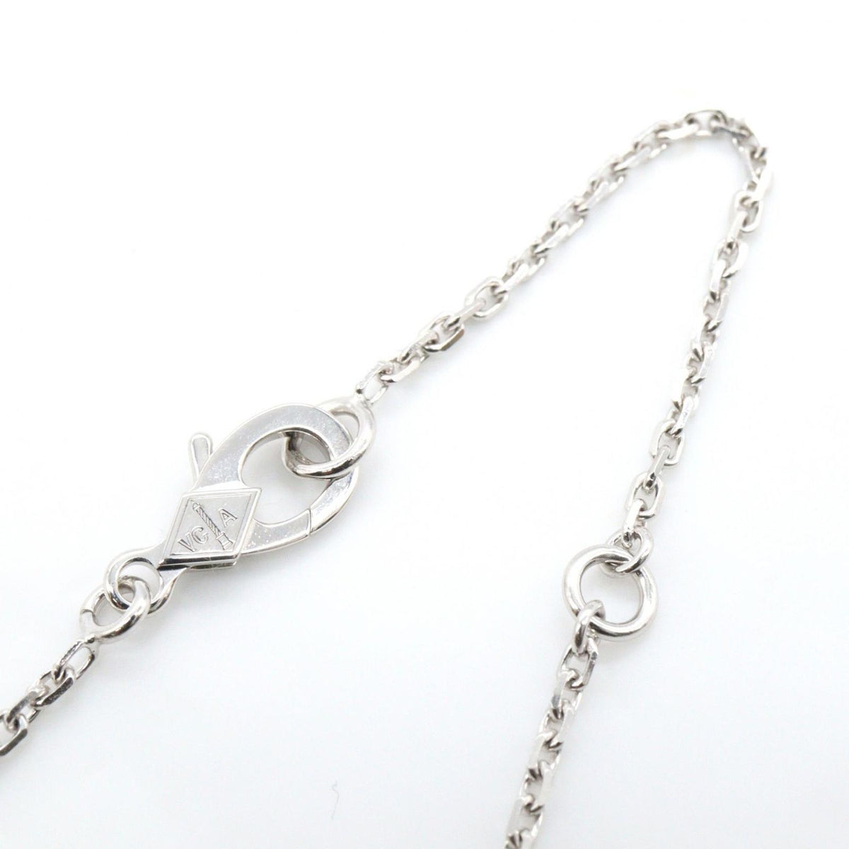 Van Cleef & Arpels Necklace Vintage Alhambra Mother of Pearl 18K White Gold — view 4