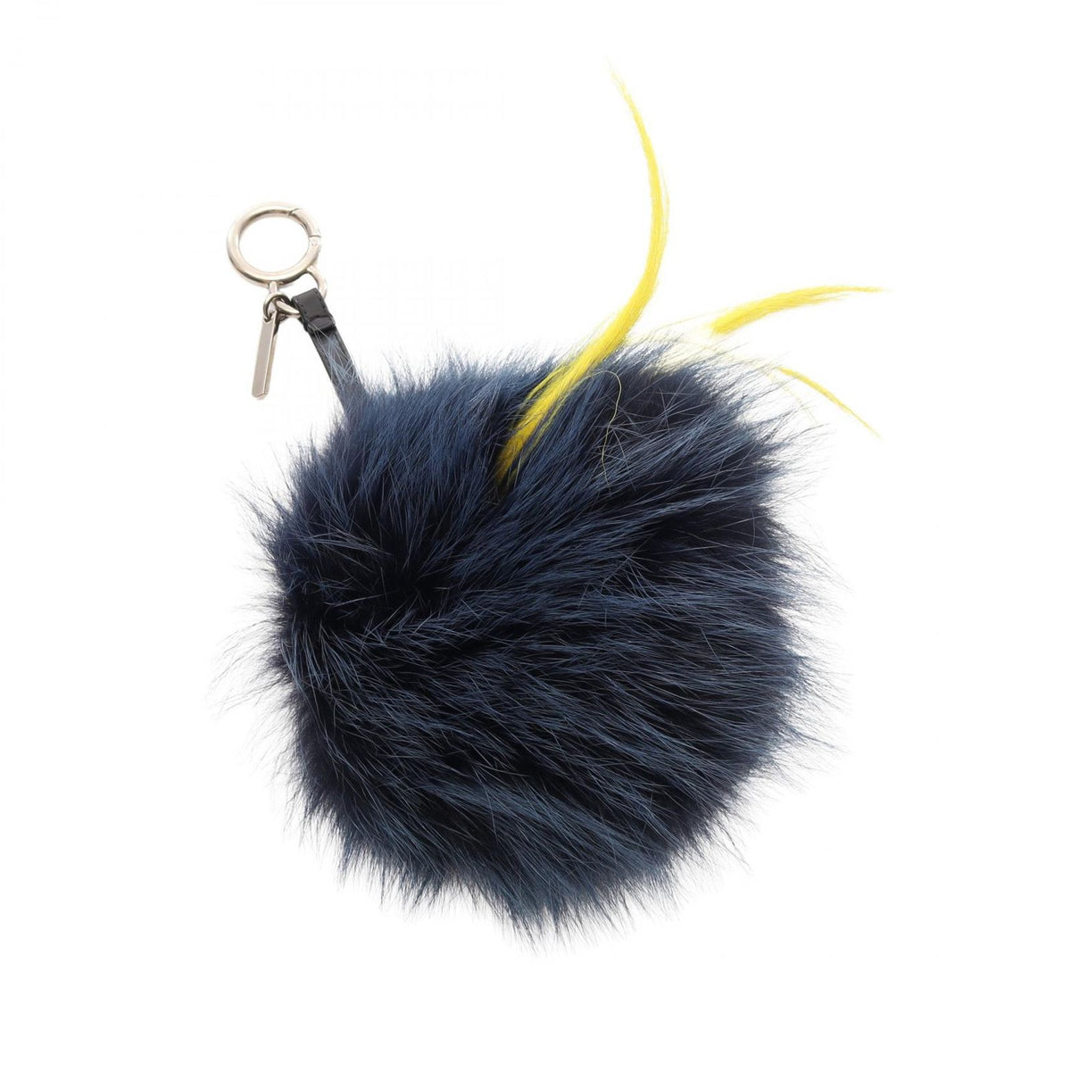 Fendi Charm Bag Bugs Monster Black Navy Yellow Leather — view 2