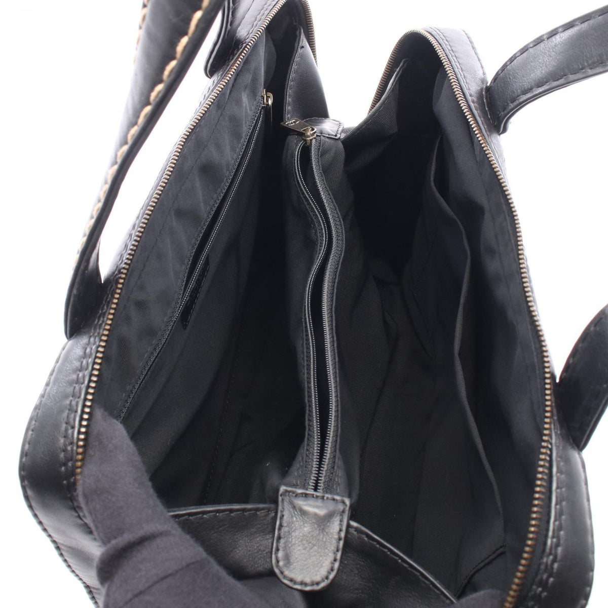 Chanel Tote Bag Wild Stitch Black Leather — view 3