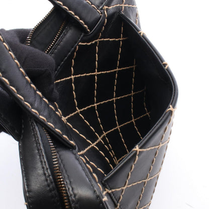 Chanel Tote Bag Wild Stitch Black Leather — view 6