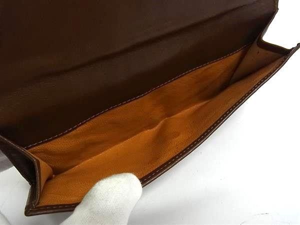 Gucci Wallet Bamboo Flap 035 0 Brown Leather Hook Bifold Vintage Gold — view 5