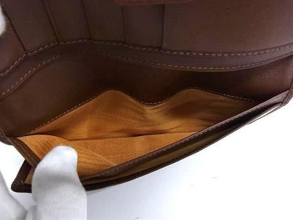 Gucci Wallet Bamboo Flap 035 0 Brown Leather Hook Bifold Vintage Gold — view 4