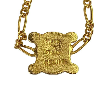 Celine Necklace Triomphe Gold Metal Vintage — view 4