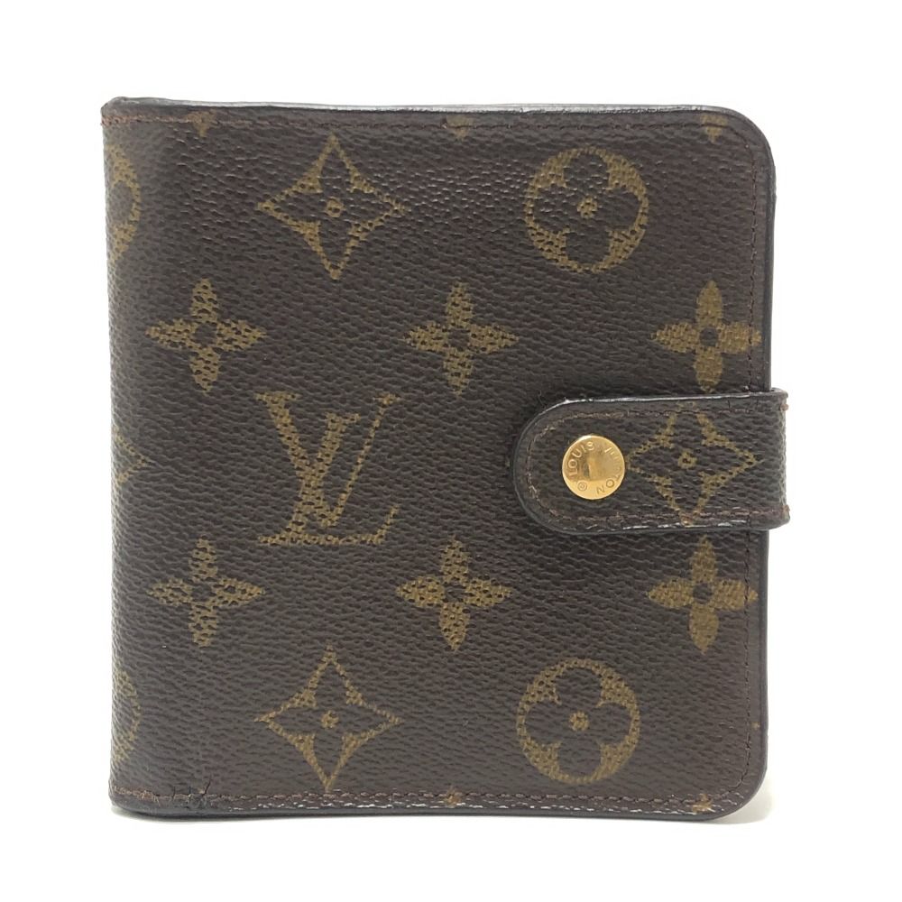 Louis Vuitton Compact Zip Monogram Canvas Brown Wallet
