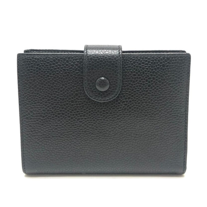 Chanel CC Logo Stitch Caviar Leather Black Wallet — view 2