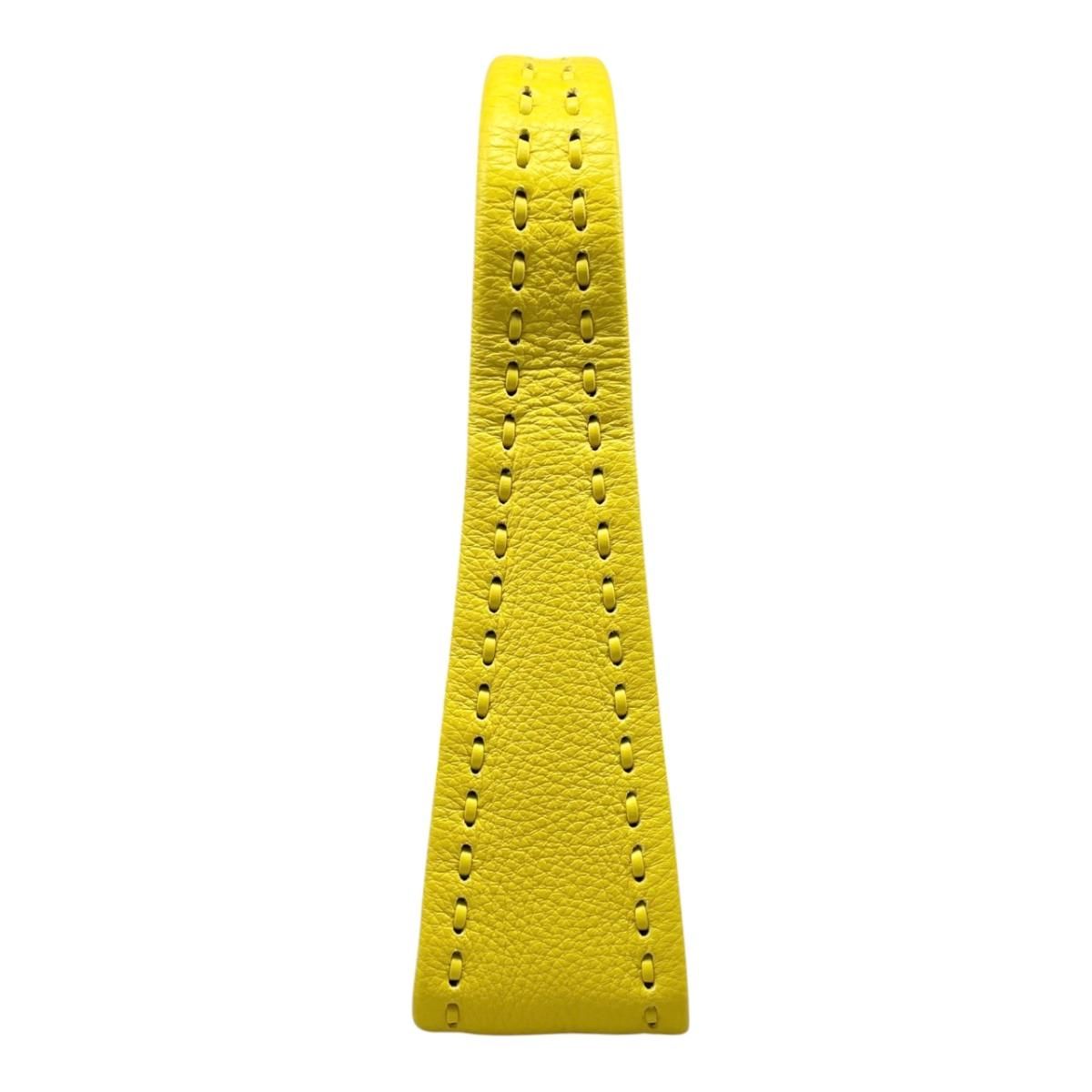 Fendi Handbag Small Leather Selleria Logo Yellow Silver — view 3