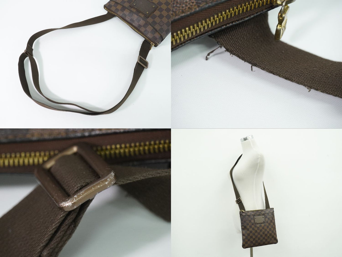 Louis Vuitton LV Pochette Brooklyn Damier Ebene Shoulder Bag Brown Second — view 6