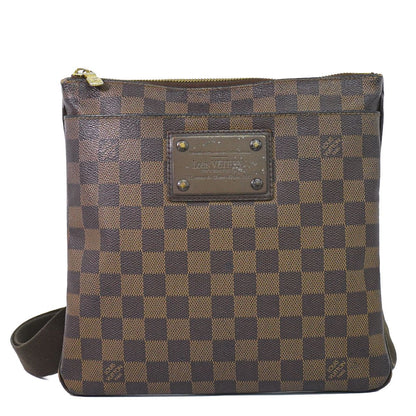 Louis Vuitton LV Pochette Brooklyn Damier Ebene Shoulder Bag Brown Second