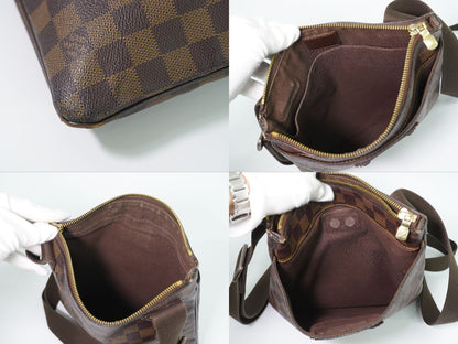 Louis Vuitton LV Pochette Brooklyn Damier Ebene Shoulder Bag Brown Second — view 8