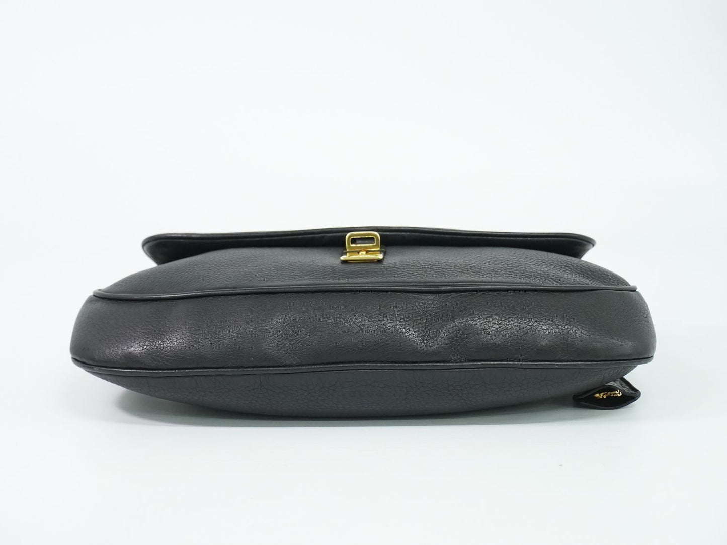 Prada Turnlock Chain Shoulder Bag Leather Black Second — view 3