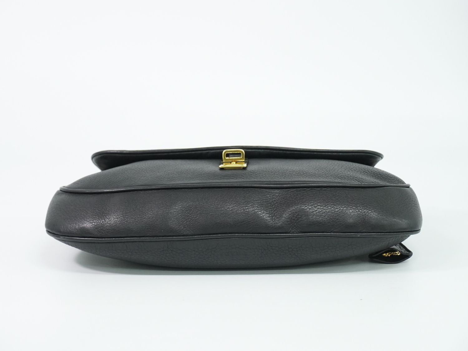 Prada Turnlock Chain Shoulder Bag Leather Black Second — view 3