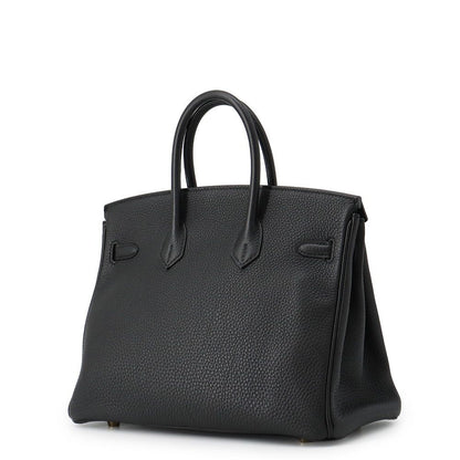 Hermes Birkin 25 Black Gold Togo Handbag — view 2
