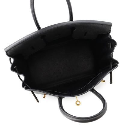 Hermes Birkin 25 Black Gold Togo Handbag — view 5