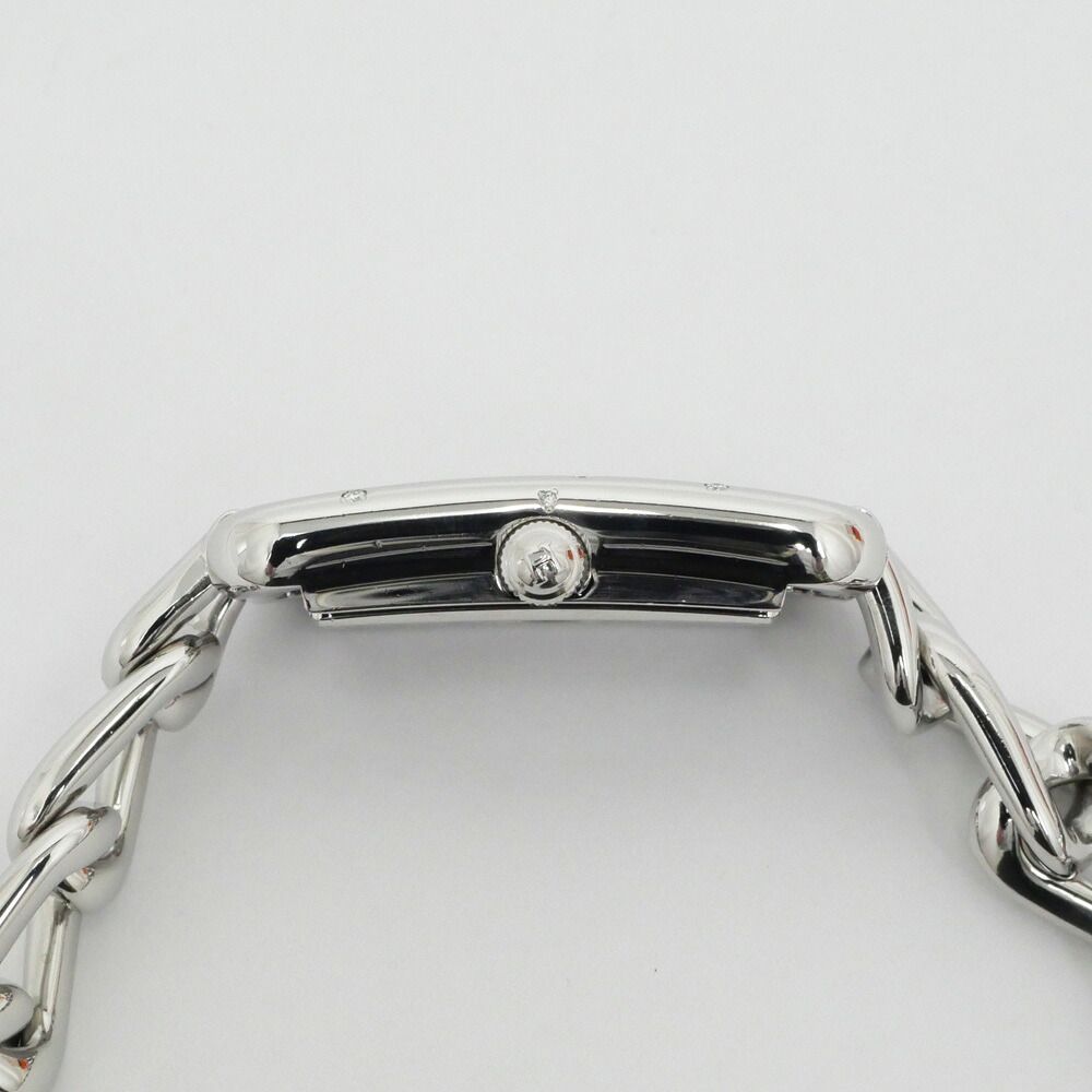 Hermes Dearman SS Diamond Silver Dial Quartz Watch — view 3