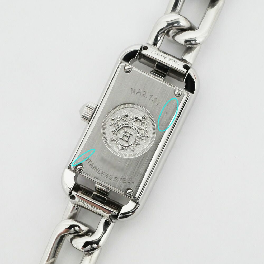 Hermes Dearman SS Diamond Silver Dial Quartz Watch — view 5